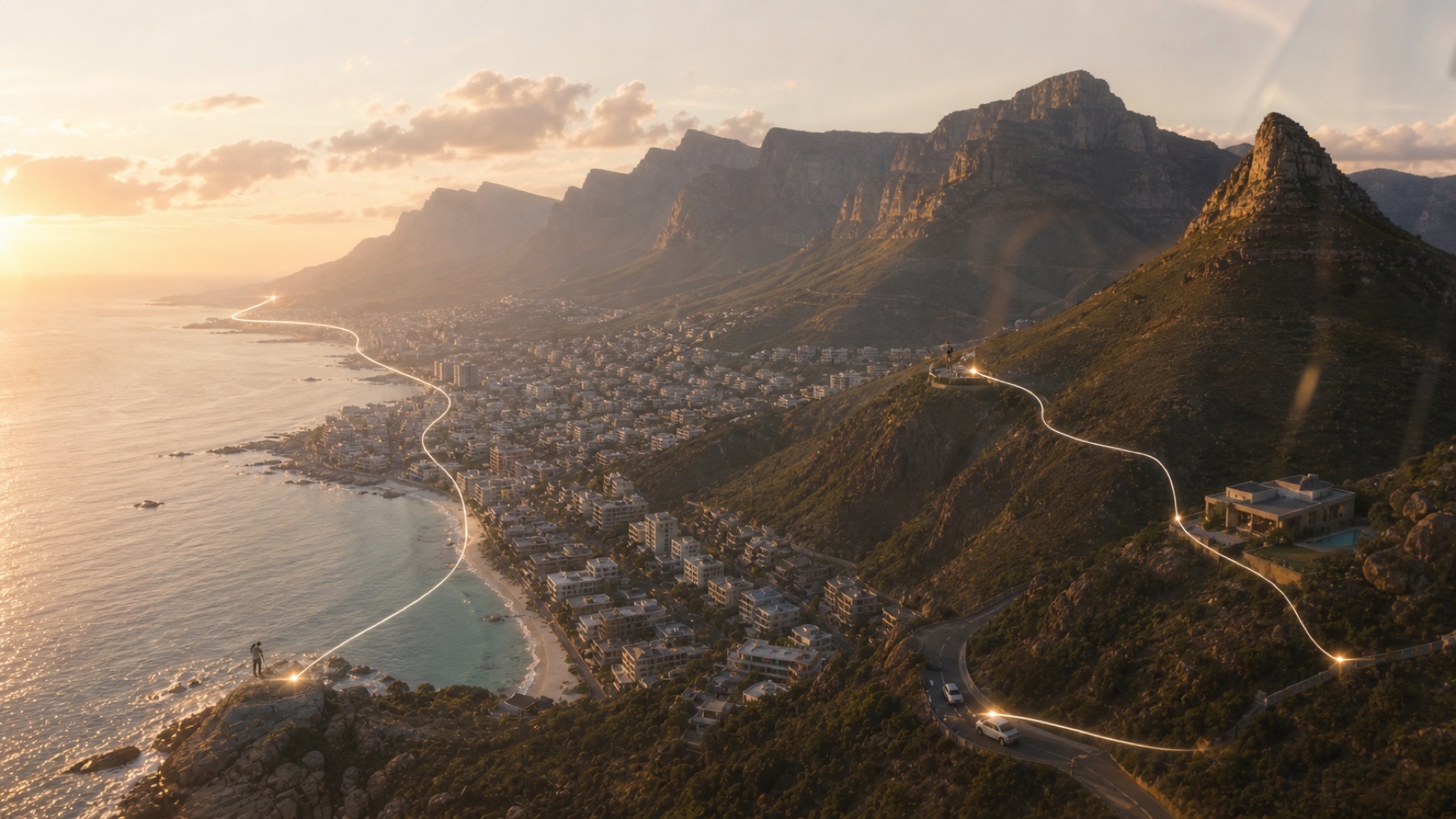 Creators filming a trip through Cape Town